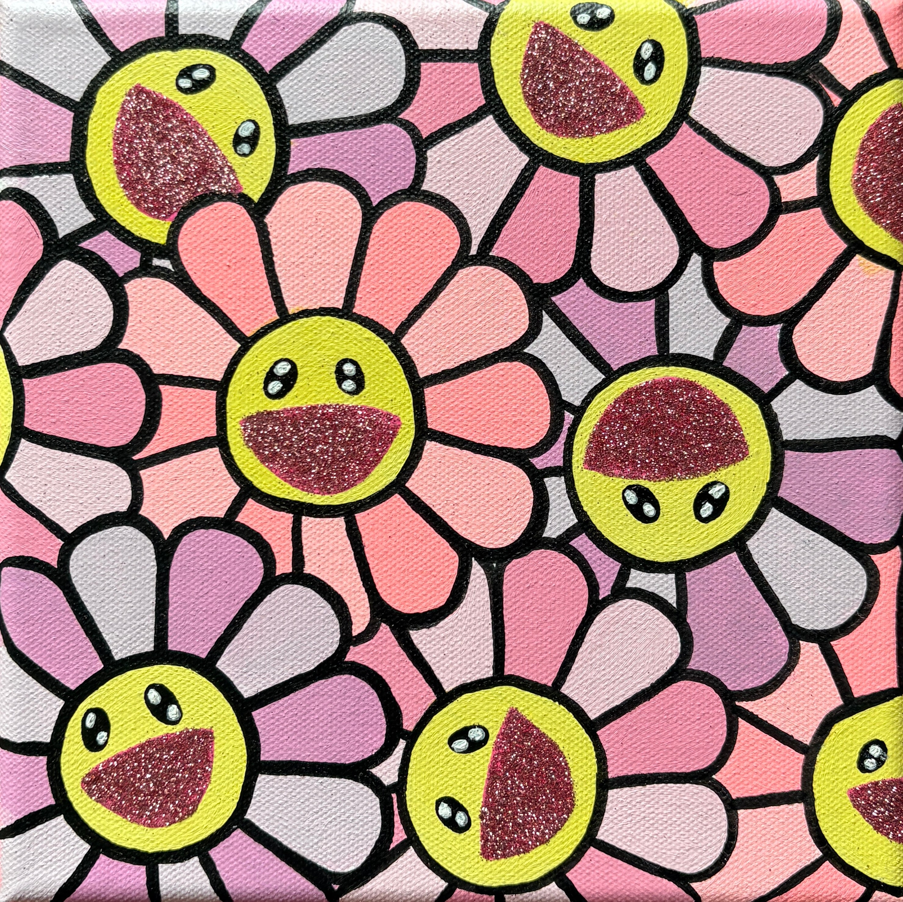 "Glitter Flowers" Canvas