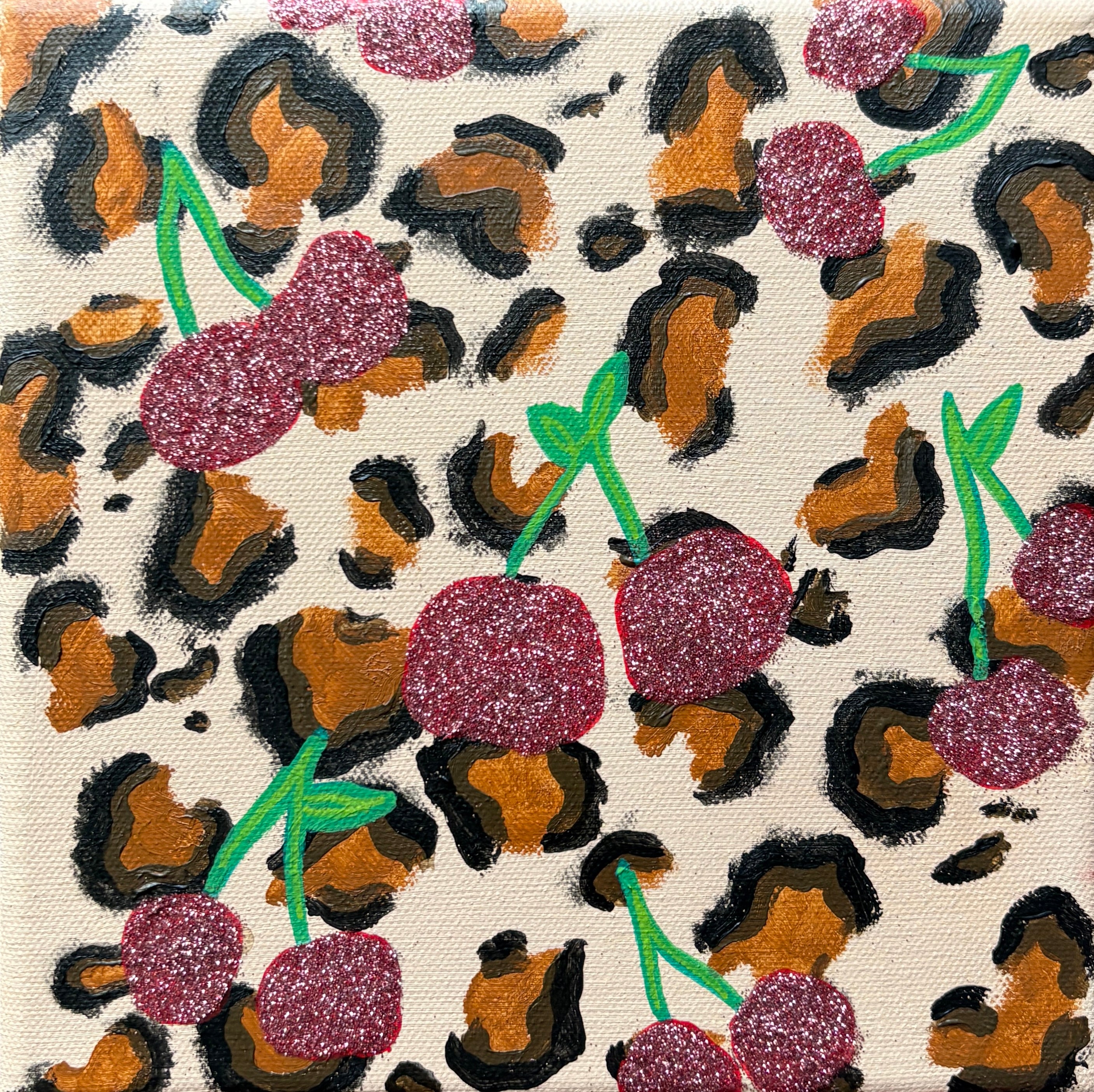 "Cherry Cheetah" Canvas