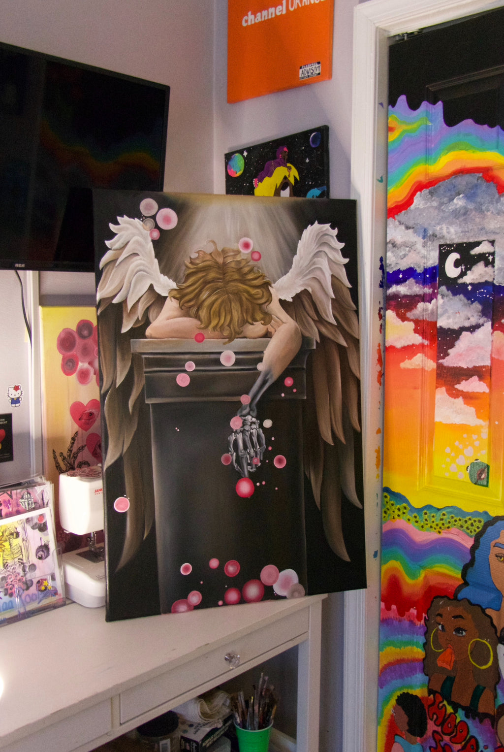 "Fallen Angelz" Original Canvas
