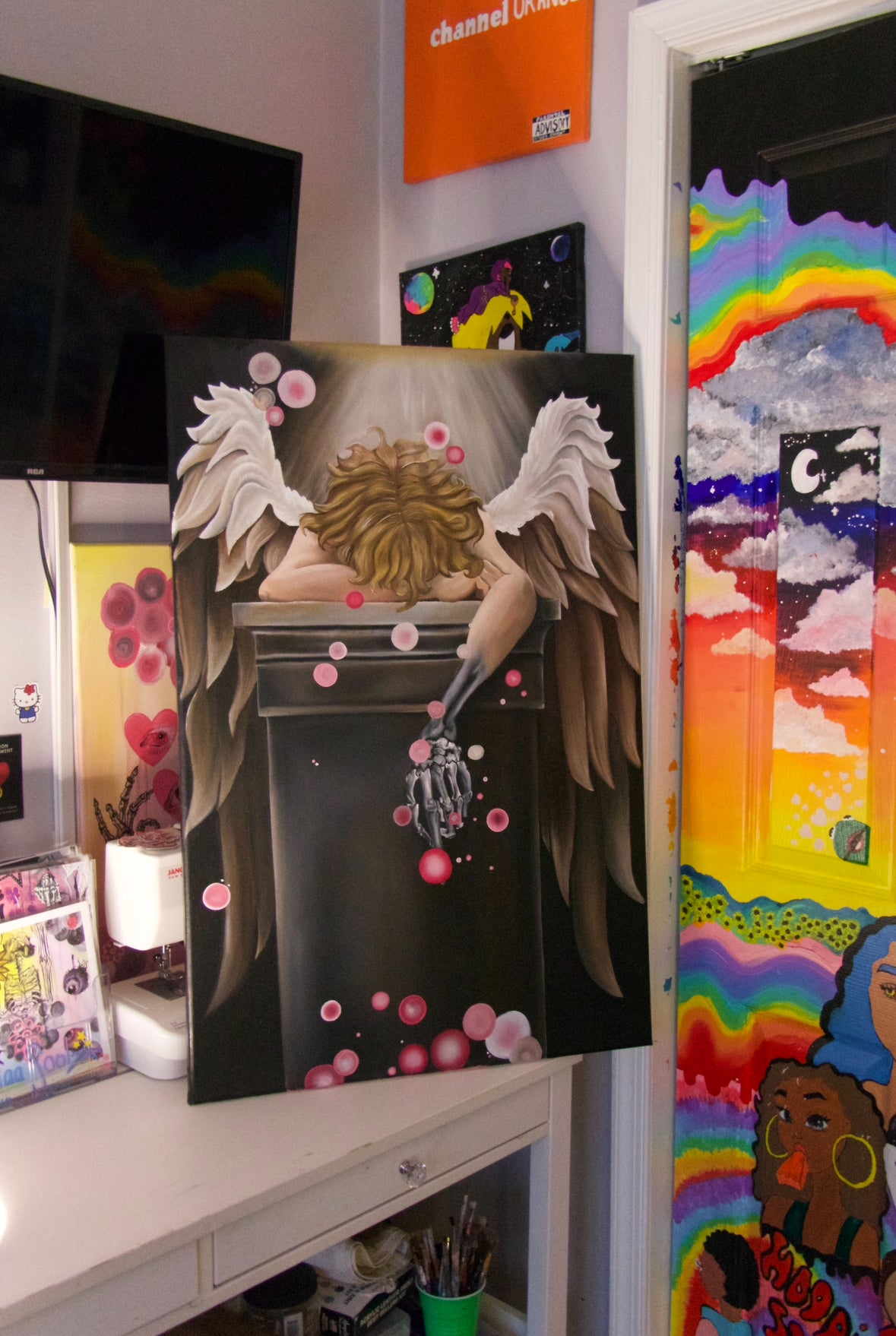 "Fallen Angelz" Original Canvas